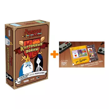 Настольная игра Adventure Time Карточные войны Снежный король против Марселин арт. 915095 + Шоколад Кэт 12 Для геймера 60г Набор