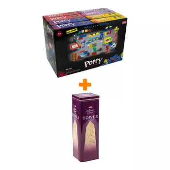 Настольная игра Башня Коллекционная серия + Конструктор Huggy Wuggy 33 детали Набор