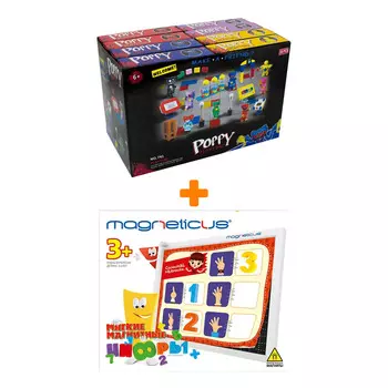 Настольная игра Цифры магнитная арт. NUM-002 + Конструктор Huggy Wuggy 33 детали Набор
