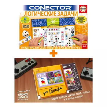 Настольная игра Электровикторина Логические задачи Логические последовательности + Шоколад Кэт 12 Для геймера 60г Набор