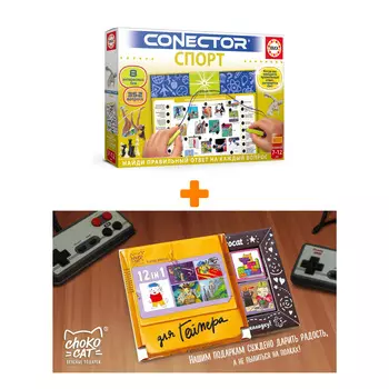 Настольная игра Электровикторина Спорт + Шоколад Кэт 12 Для геймера 60г Набор