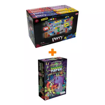 Настольная игра Эпичные схватки боевых магов Бесчинство в замке Спрутобойни арт. 1633 + Конструктор Huggy Wuggy 33 детали Набор