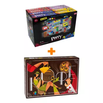 Настольная игра Кофе + Конструктор Huggy Wuggy 33 детали Набор