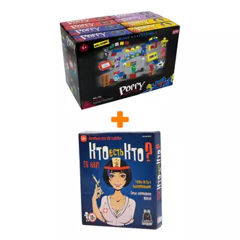 Настольная игра Кто есть кто? + Конструктор Huggy Wuggy 33 детали Набор
