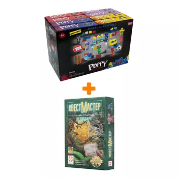 Настольная игра КвестМастер 4 Загадка Эльдорадо + Конструктор Huggy Wuggy 33 детали Набор