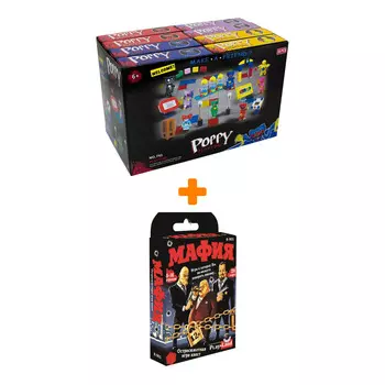 Настольная игра Мафия Компактная арт. R-901 + Конструктор Huggy Wuggy 33 детали Набор