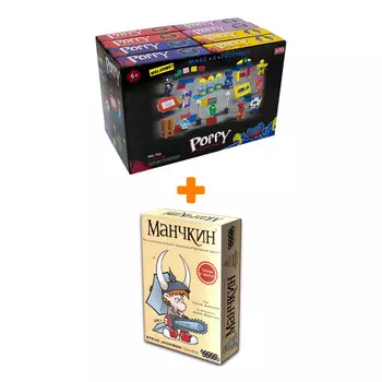 Настольная игра Манчкин Цветная версия арт. 1031 + Конструктор Huggy Wuggy 33 детали Набор