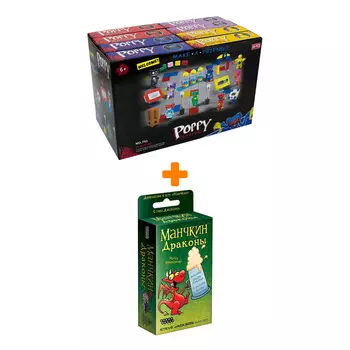 Настольная игра Манчкин Драконы Дополнение, арт. 181891 + Конструктор Huggy Wuggy 33 детали Набор