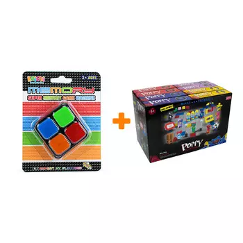 Настольная игра Мемори гейм + Конструктор Huggy Wuggy 33 детали Набор