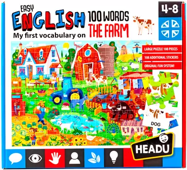 Настольная игра-пазл Английский легко! Ферма