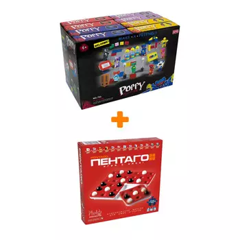 Настольная игра Пентаго + Конструктор Huggy Wuggy 33 детали Набор