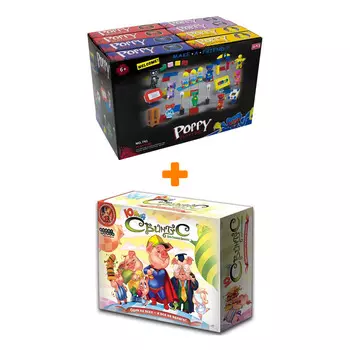 Настольная игра Свинтус Юный (новая версия), арт.1518 + Конструктор Huggy Wuggy 33 детали Набор