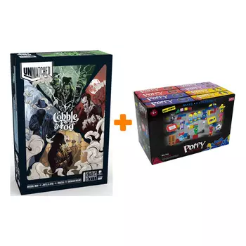 Настольная игра Unmatched Туман над мостовой + Конструктор Huggy Wuggy 33 детали Набор