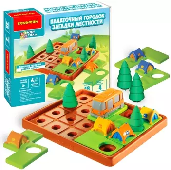 Настольная логическая игра-головоломка БондиЛогика: Палаточный городок: Загадки местности