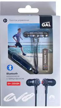 Наушники \ гарнитура GAL BH-2004BK беспроводные (чёрный)