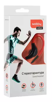 Наушники \ гарнитура Nobby Active 004-001 (черный / красный)