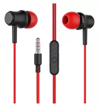 Наушники More Choice G36 проводные вакуумные с микрофоном и AUX разъёмом 3.5 mm (Red)
