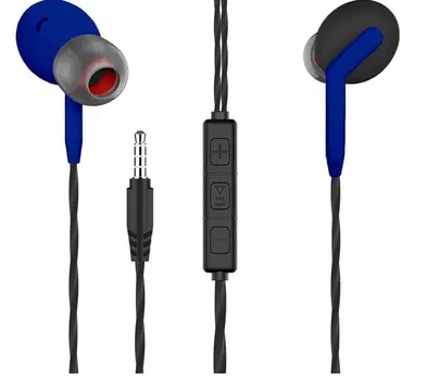 Наушники More Choice G40 проводные вакуумные с микрофоном и AUX разъёмом 3.5 mm (Blue)