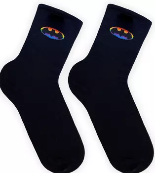 Носки DC Comics: Радужное лого Batman (черные)