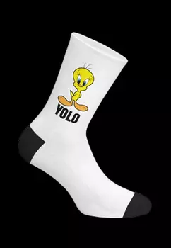 Носки Looney Tunes: Полосатый Твитти (белые)