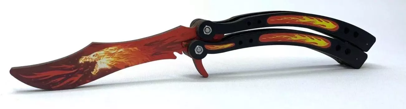 Оружие игровое нож Бабочка 2 Вой (деревянный)