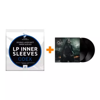 OSBOURNE OZZY Black Rain 2LP + Конверты внутренние COEX для грампластинок 12" 25шт Набор