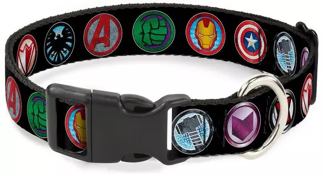Ошейник Avengers / Мстители Мульицвет. С пластиковой застёжкой (23-38 см)