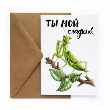 Открытка Богомол