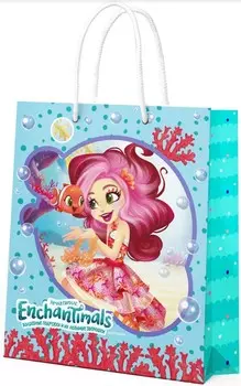 Пакет Enchantimals подарочный большой голубой (335x406x155 мм)