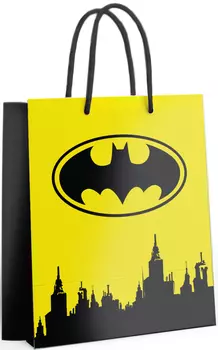 Пакет подарочный Batman: №2 (большой) (жёлтый)
