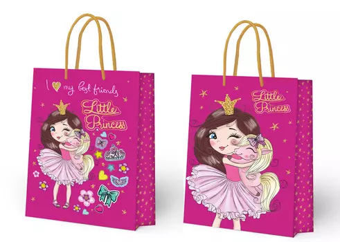 Пакет Принцесса подарочный большой (335x406x155 мм)