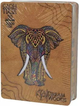 Пазл Dream Woods: Слон фигурный (95 деталей)