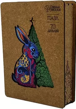Пазл Dream Woods: Заяц фигурный (70 деталей)