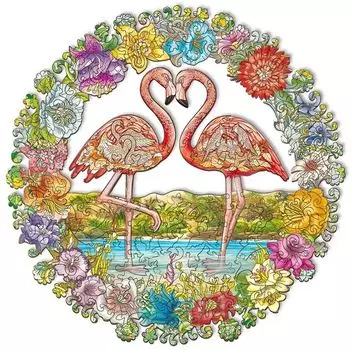 Пазл Wooden Puzzles: Фламинго. Нежность