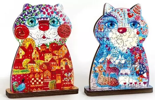 Пазл Wooden Puzzles: Кошкин год
