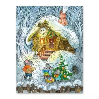 Пазл Wooden Puzzles: Новый год с друзьями