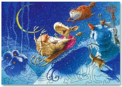 Пазл Wooden Puzzles: Прокачу с ветерком