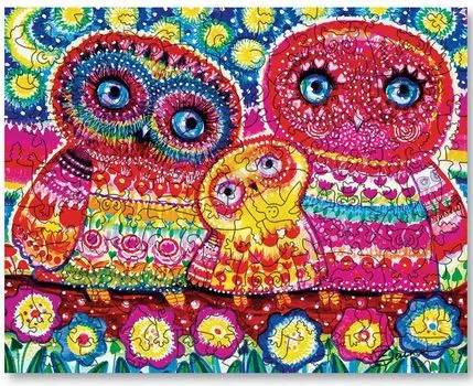 Пазл Wooden Puzzles: Совушки. Новое издание