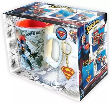 Подарочный набор Superman (кружка, брелок, значки)