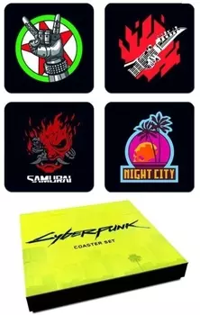 Подставки под напитки Cyberpunk 2077. 4-Pack