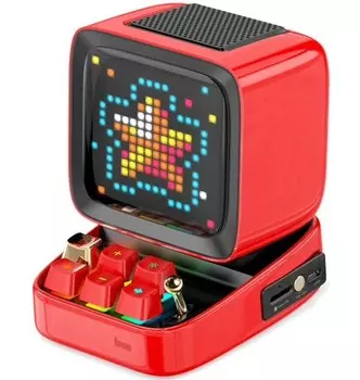 Портативная колонка Divoom: Ditoo Plus (красный)