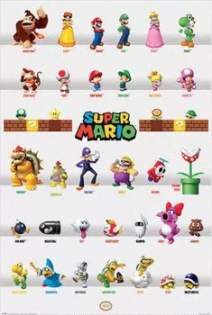 Постер Nintendo: Super Mario Character Parade