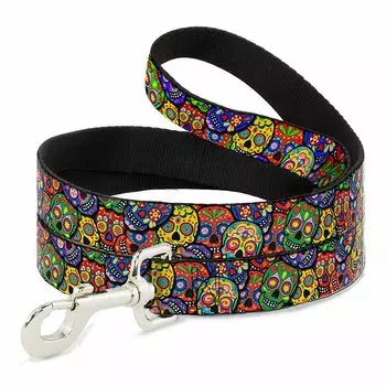 Поводок Цветные черепа (120 см)