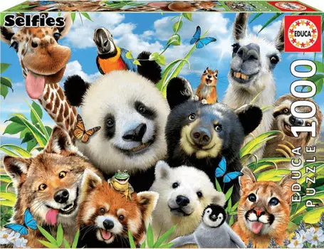 Puzzle Селфи с ламой (1000 деталей)