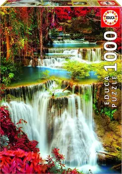 Puzzle Водопад в глухом лесу (1000 деталей)