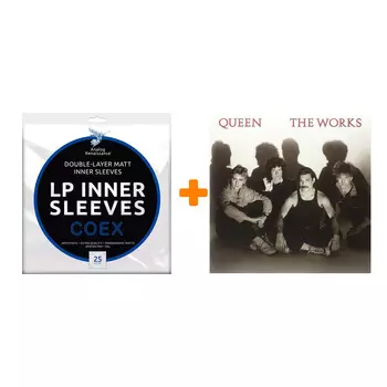 QUEEN The Works LP + Конверты внутренние COEX для грампластинок 12" 25шт Набор