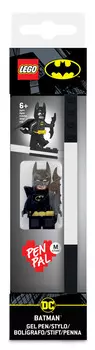 Ручка LEGO (гелевая) (чёрная) + минифигурка LEGO: DC Comics: Super Heroes – Batman