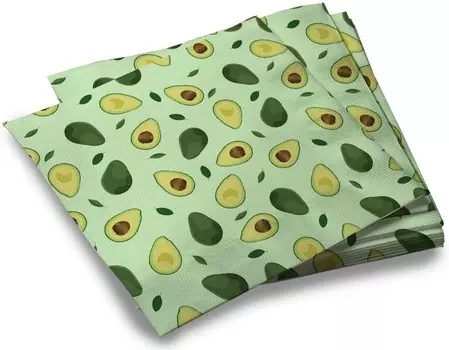 Салфетки бумажные Авокадо 2 трехслойные (33x33 см) (20 шт)