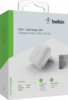 Сетевое зарядное устройство Belkin 20Вт (белый) (WCA003vfWH)