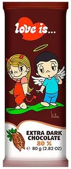 Шоколад Love Is тёмный 80% какао (80 г)